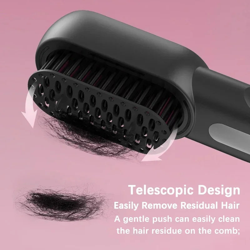 Portable Wireless Rechargeable Hair Straightener Comb