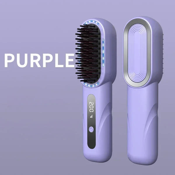 Portable Wireless Rechargeable Hair Straightener Comb