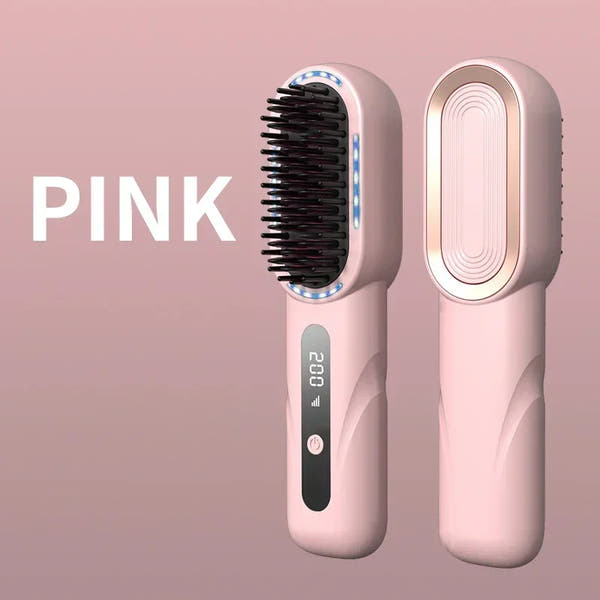 Portable Wireless Rechargeable Hair Straightener Comb